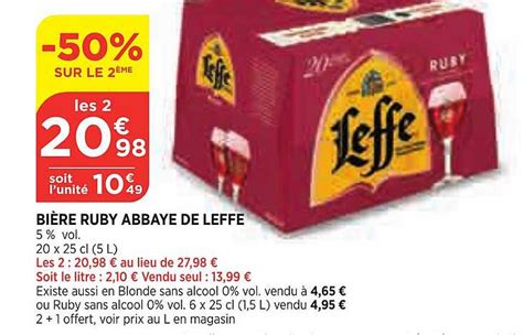 Promo Bière Ruby Abbaye De Leffe chez Atac iCatalogue fr