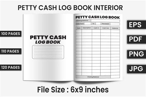 Petty Cash Log Book Graphic By Kdp Star Creative Fabrica