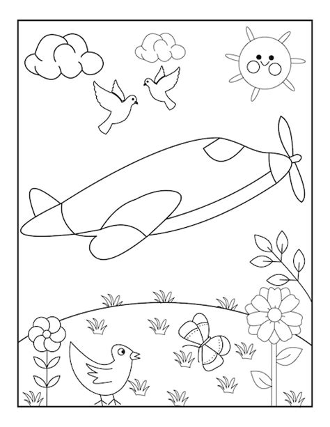 Airplane Images To Coloring Pages Infoupdate Org