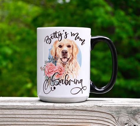 Golden Retriever Custom Coffee Or Tea Mug Golden Retriever Etsy