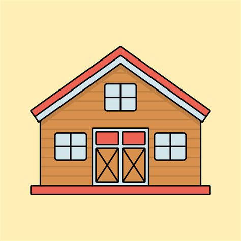 Barn Illustration Isolated On Ivory White Background 48931747 Vector