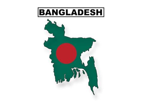 Bangladesh Map With Flag