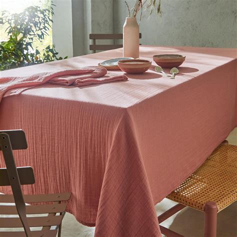 Nappe Rose En Gaze De Coton X Olivianap Nappes Serviettes Pas