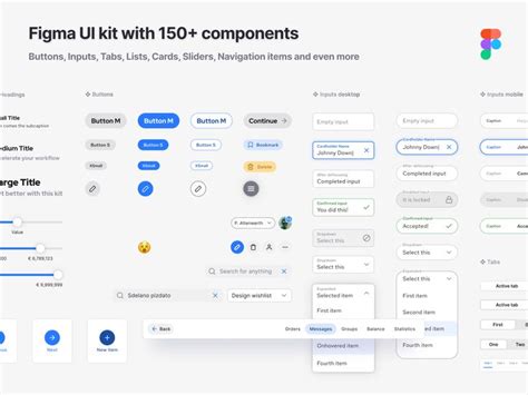 A Screenshot Of The Figma Uix With Components