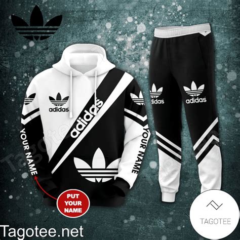 Personalized Adidas Black And White Bomber Jacket Tagotee