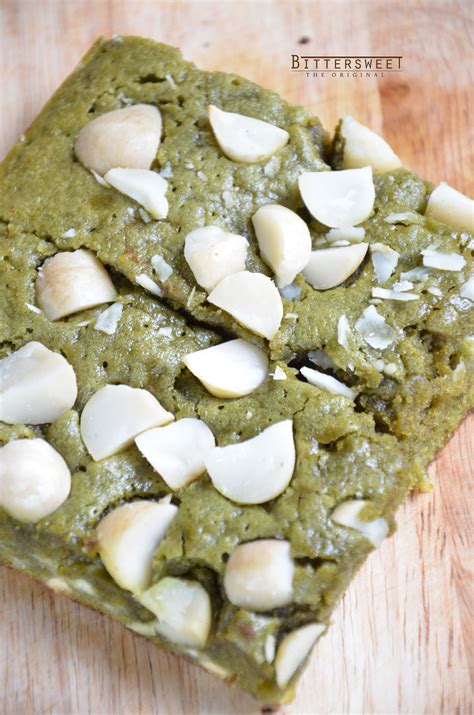 White Chocolate Brownies Flavoured By Vibrant Colour Of Green Tea