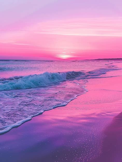 Premium Photo Purple Sunset Beach