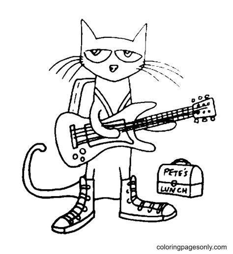 Dibujo De Rock Pete Cat Para Colorear Dibujos Para Colorear Imprimir