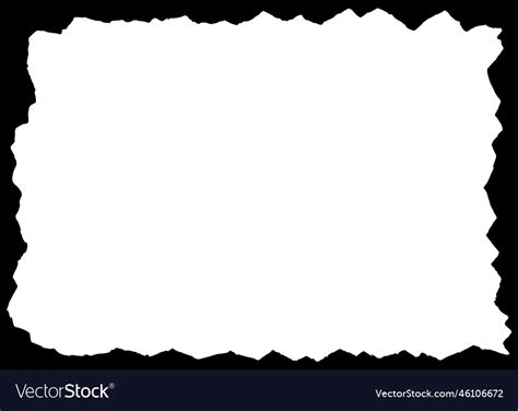 Torn Paper Frame Silhouette Royalty Free Vector Image