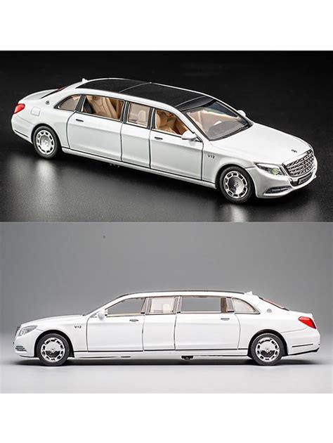 mercedes benz maybach  limousine metal model diecast car white