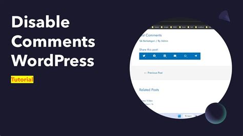 How To Disable Comments On Wordpress Youtube