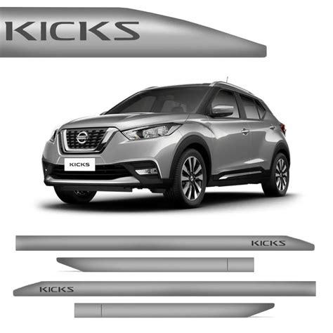 Friso Lateral Nissan Kicks Prata Classic Cor Original 4 Pçs R 93 49