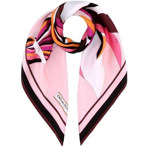 Emilio Pucci Printed Silk Scarf 265 Liked On Polyvore Featuring