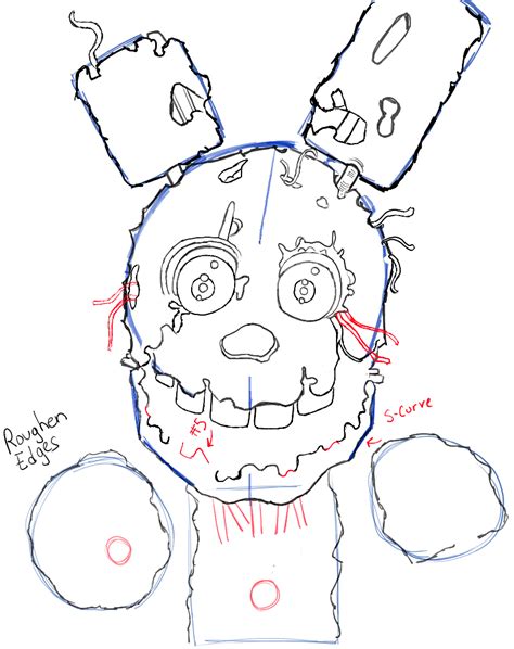 How To Draw Springtrap From Five Nights At Freddys 3 Step By Step