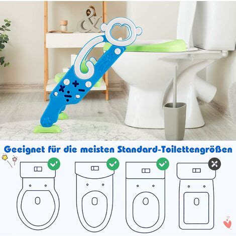 Costway Kinder Toilettensitz Hoehenverstellbar Toilettentrainer