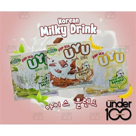 Jual POP ICE UYU KOREAN MILKY 1Renceng Isi 10sachet Shopee Indonesia