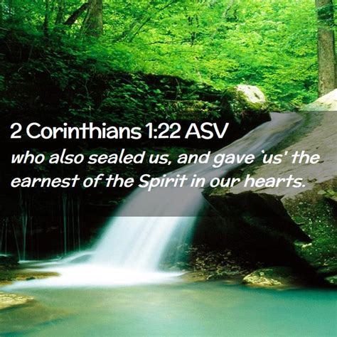 Corinthians Asv Who Also Sealed Us And Gave Us The Earnest Of