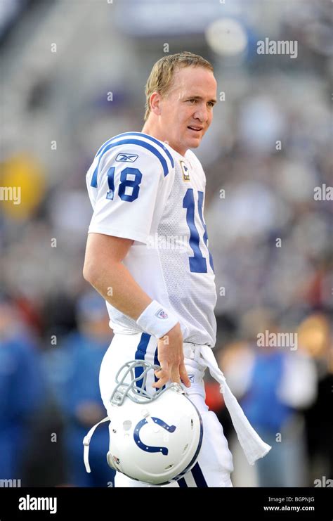 Peyton Manning #18 quarterback of the Indianapolis Colts Stock Photo ...