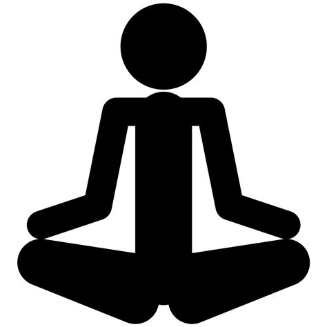 Person Silhouette In Meditation Posture In Spa Svg Png Icon Free