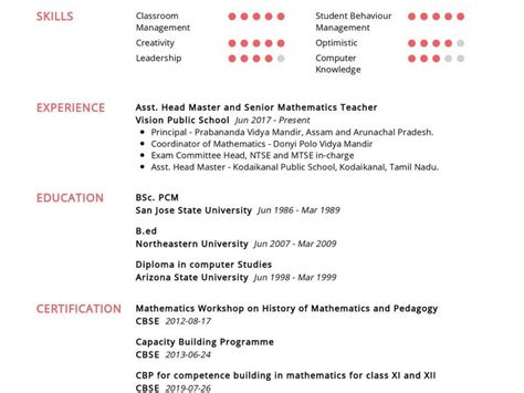 Mathematics Teacher Resume Sample In 2025 Resumekraft