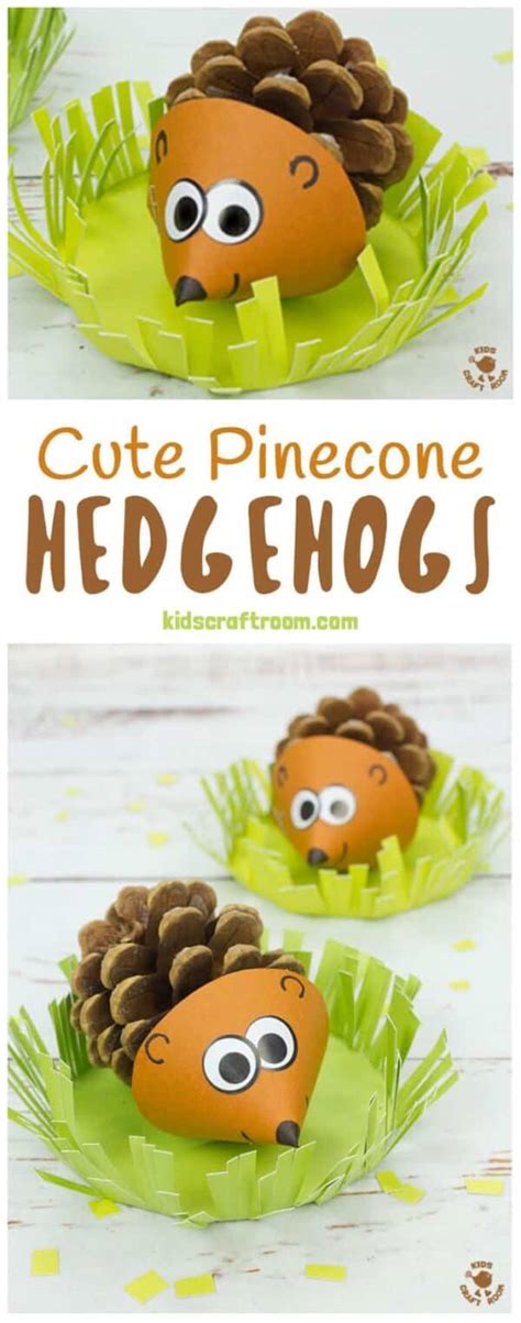 Cute Pinecone Hedgehog Craft - Kids Craft Room