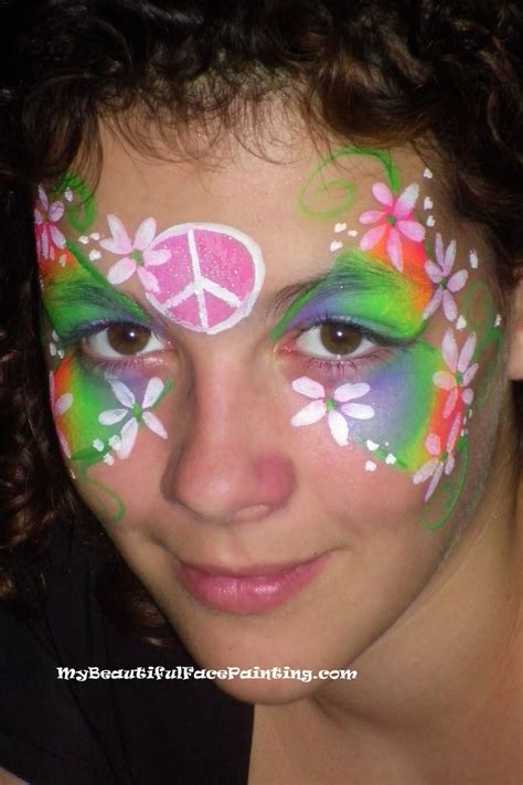 59 Best Hippie Face Paint Designs Images On Pinterest