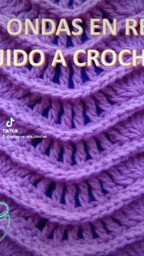 Puntos Tejidos A Crochet Punto N° 25 Tejido A Crochet Punto Ondas En