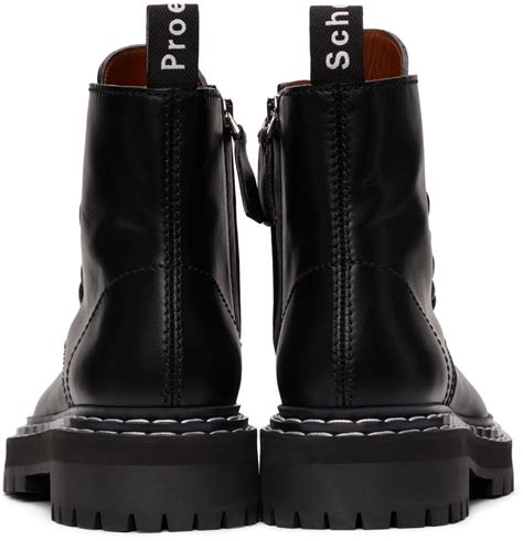 Proenza Schouler Black Lug Sole Combat Boots Proenza Schouler