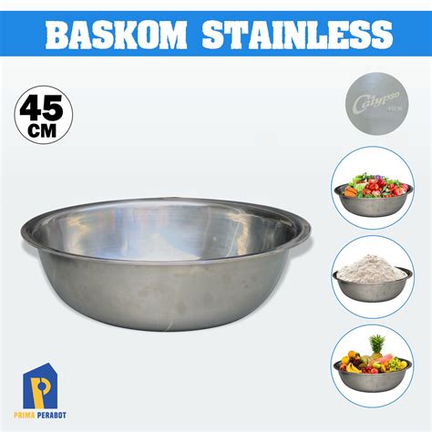 Jual Calypso Baskom Stainless 45cm Mangkok Adonan Mixing Bowl 45 Cm