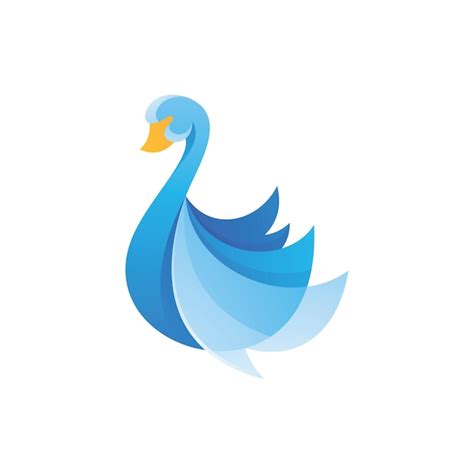 Premium Vector Swan Goose Wing Logo Icon