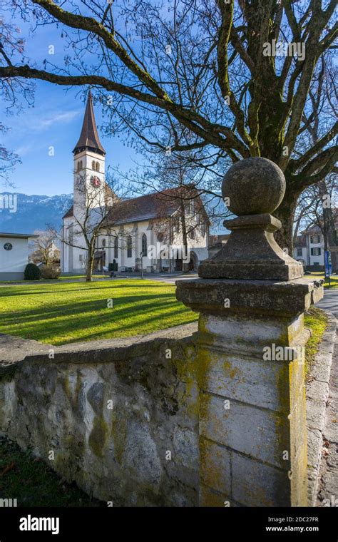 Schlosskirche Interlake Interlaken Jungfrau Region Bernese Oberland