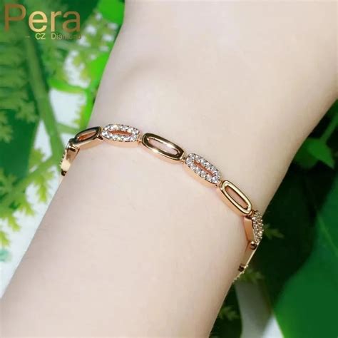 Pera Noble Pulsera De Circonia C Bica Para Mujer Brazalete De Tenis