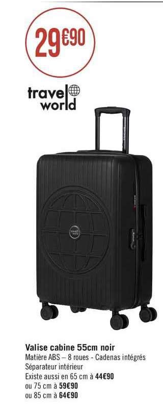 Promo Valise Cabine 55cm Noir chez Géant iCatalogue fr