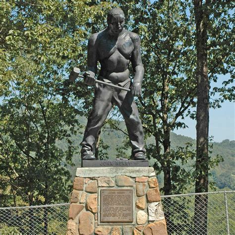 John Henry statue at Big Bend Mountain. The statue was recently moved ...