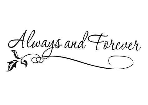 Always And Forever Love Wedding House Art Vinyl Diy Wall Sticker Decal