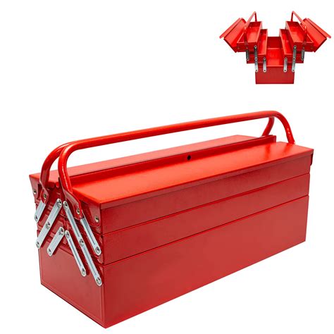 Buy 20 Inch Portable Tool Box Metal Toolbox 5 Tray Cantilever Steel