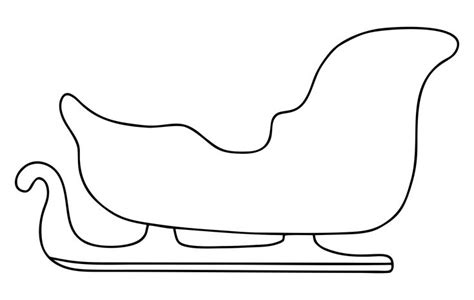 A Black And White Drawing Of A Sleigh