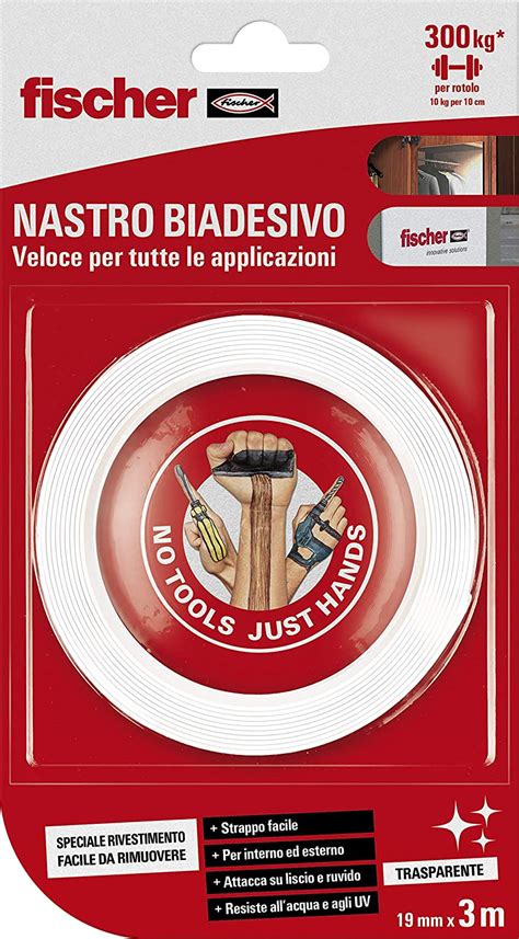 Nastro Biadesivo Trasparente Extra Forte Fischer