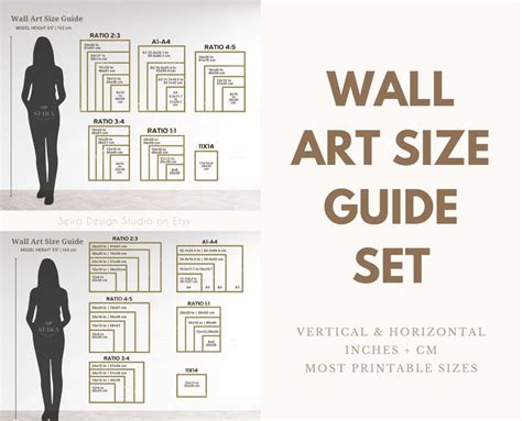 Wall Art Size Guide Frame Size Guide Poster Size Chart Etsy Ireland