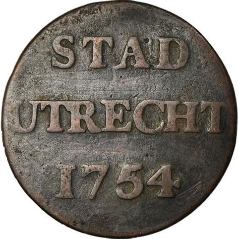 Coin Netherlands Utrecht Duit Vf Copper Km