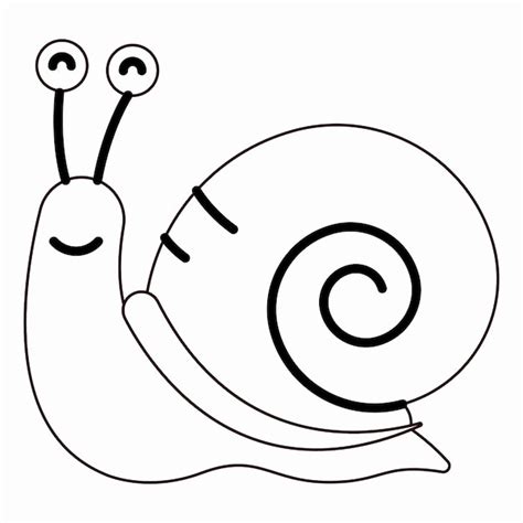 Caracol Desenhado M O Em Esbo O De Estilo Doodle Arte De Linha E Cor