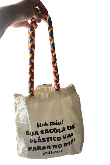 Ecobag Algodão Cru Resíduo Textil Waking Eco Mude sua Mentalidade