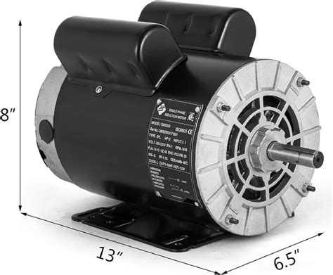 VEVOR Compressor Electric Motor 3450rpm Reversible Single Phase 56C