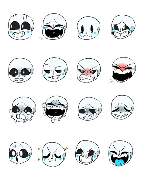 Sans Face Expressions By 0omimicato0 On Deviantart