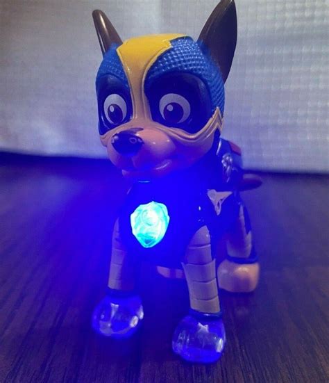 Paw Patrol Mighty Pups Light Up Badge And Feet Chase Action Figure Tested Works 4561195976