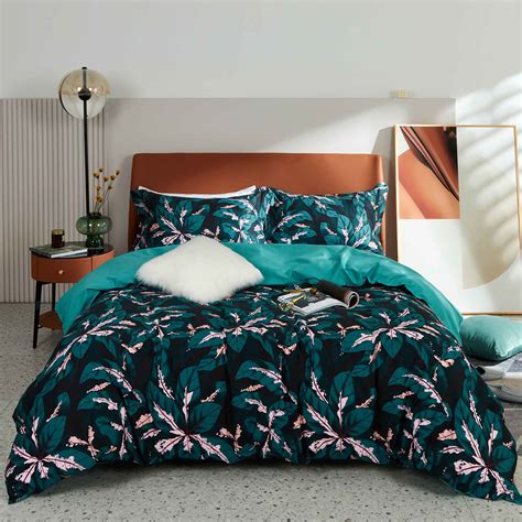 100% Long-Staple Cotton 3-Piece Floral Duvet Cover Set - Mildlyhome