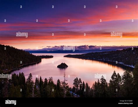 Lake Tahoe at Sunrise Stock Photo - Alamy