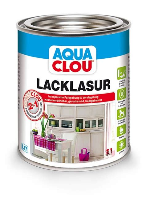 Clou Aqua Combi Clou Lack Lasur L Ml Farblos