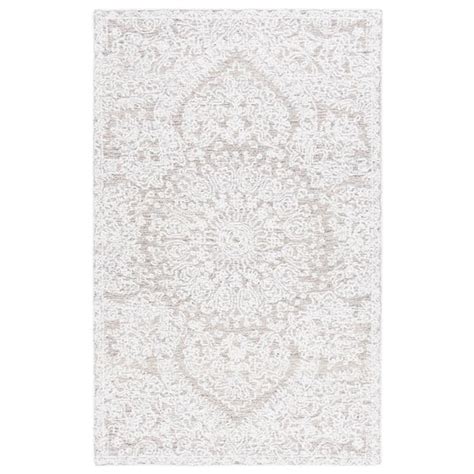 SAFAVIEH Ebony Ivory Brown 6 Ft X 9 Ft Floral Area Rug EBN211T 6