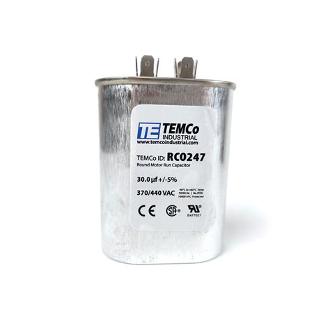 TEMCo 30 Uf MFD 370 440 VAC Volts Oval Run Capacitor 50 60 Hz Lot 1 EBay